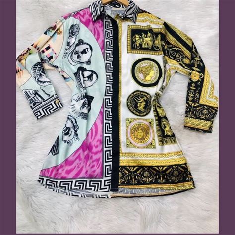 versace inspired shirt dress